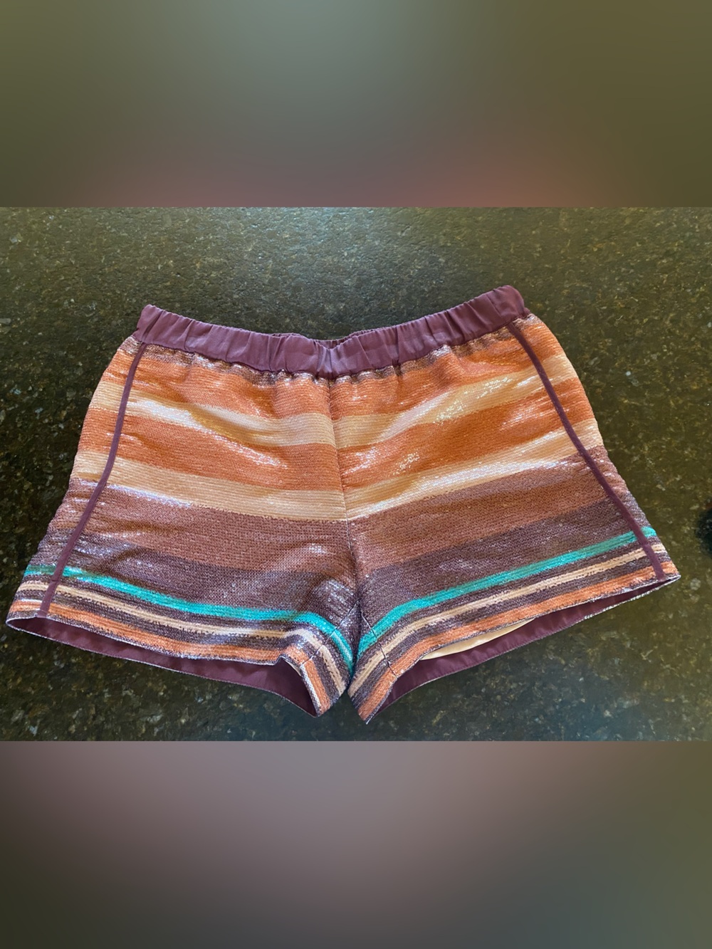 Ann Taylor LOFT striped sequin shorts